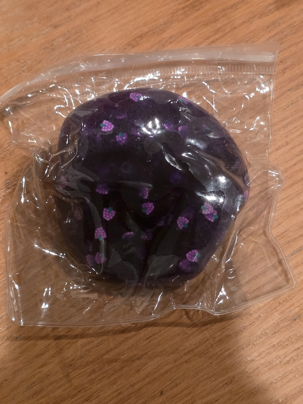 Purple Grape Slushy Ball Squishy w Grape Charms Inside